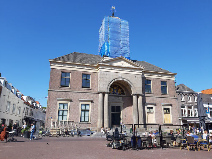 Oude Stadhuis Harderwijk tijdens de werkzaamheden